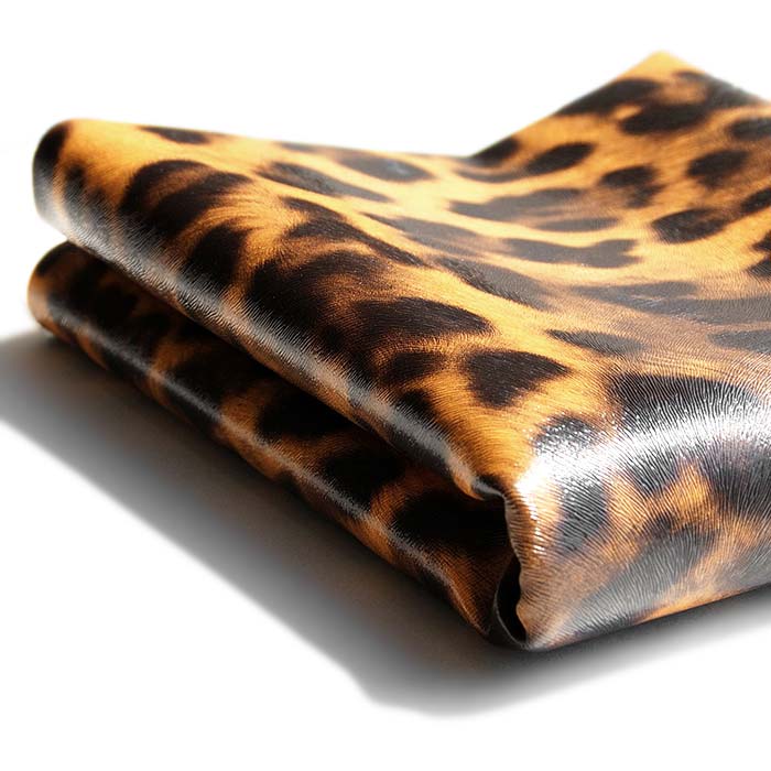 Cheetah Leopard Faux Leather Foil Printed Faux Leather Sheets