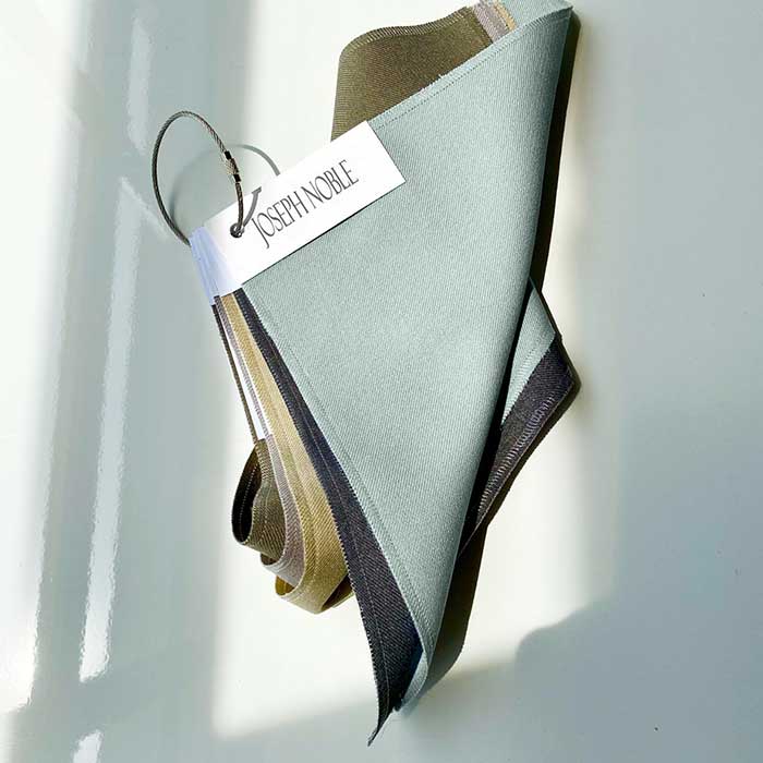 Belpre + Bespoke performance drapery fabric.